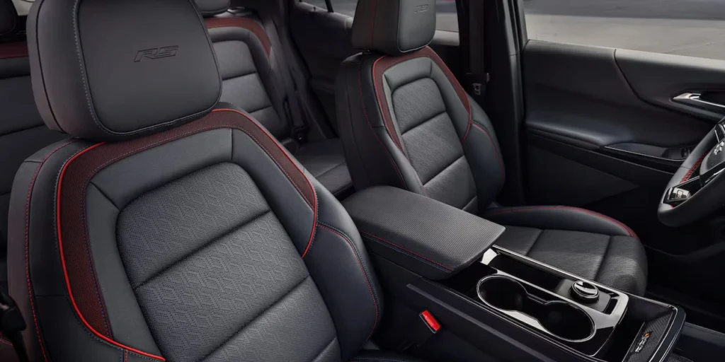2026 Chevy Equinox EV front seats and center console detail