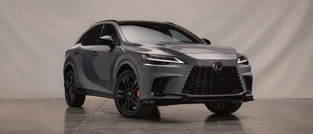 The Lexus RX 350 has a bold design and looks like a luxury SUV from the front.